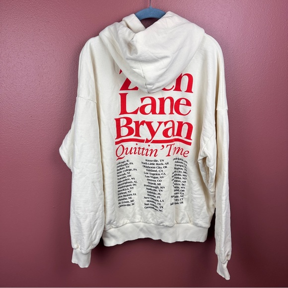 Zach Bryan Hoodie Mens Small Quittin' Time Tour Sweatshirt Band Pullover - Picture 5 of 6